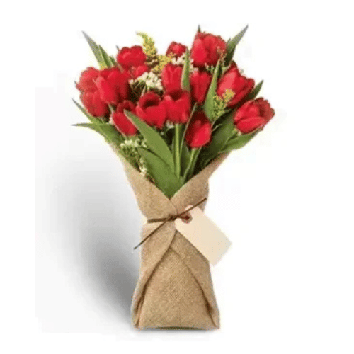 Delicado amor escarlata de 20 tulipanes