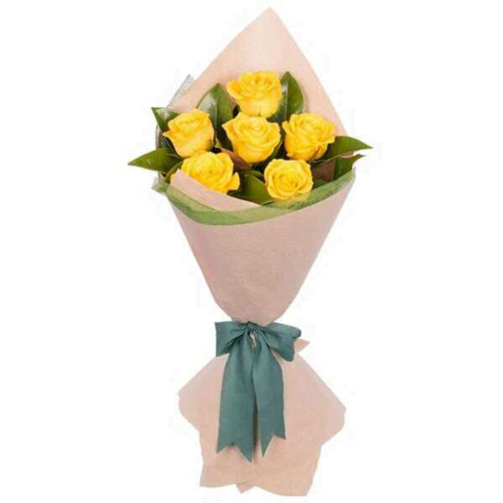 Ramo De 6 Rosas Amarillas Solo Rosas Y Algo Más