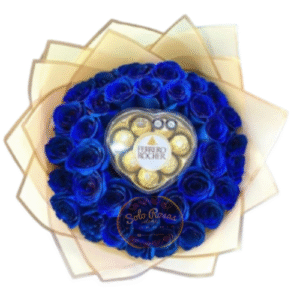 Ramo de 50 Rosas Azules Naturales