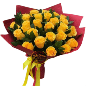 ramo de 24 rosas amarillas