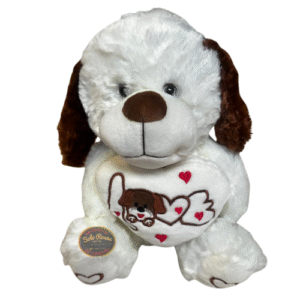 Peluche perro blanco suave de regalo