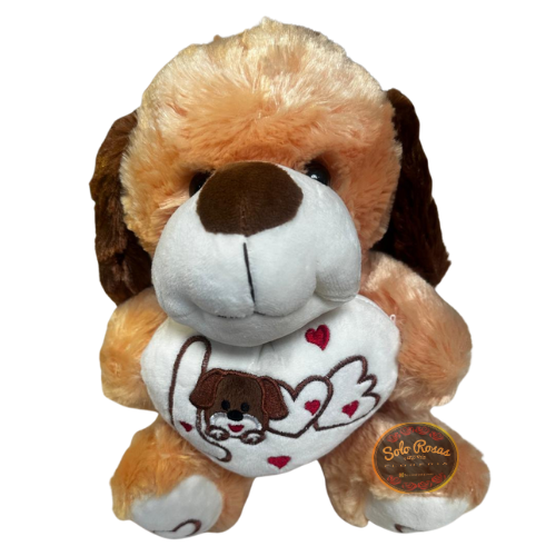 Peluche perro marrón suave de regalo