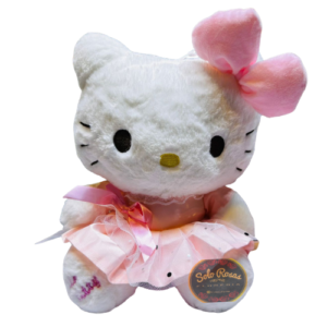 Peluche Hello Kitty rosado y morado suave ideal para regalo con flores disponible en Santiago