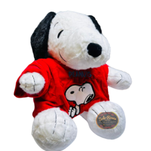 Peluche Snoopy con polera roja suave ideal para regalo disponible en Solo Rosas y Algo Más con despacho en Santiago